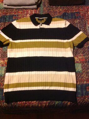 Ted Baker Men's Multicolor Large (EU4) Short Sleeve Polo Shirt in Good Condition